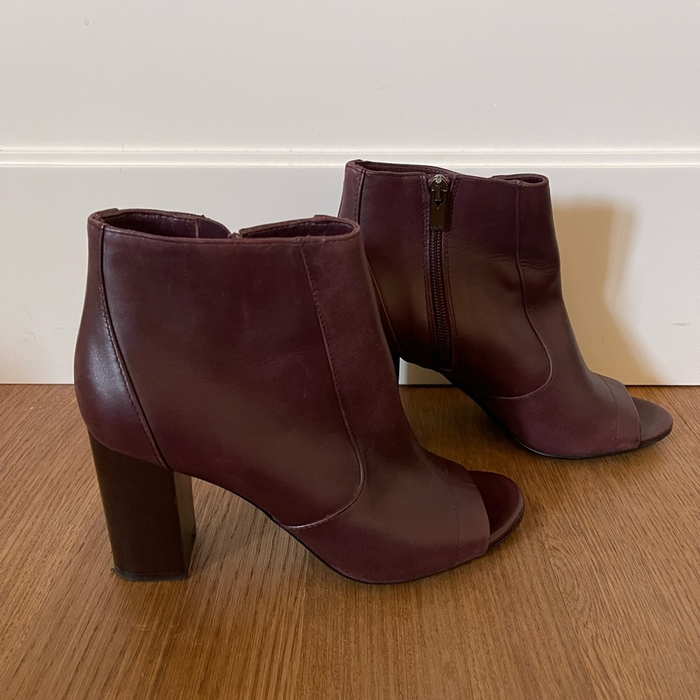 Vince peep toe ankle booties